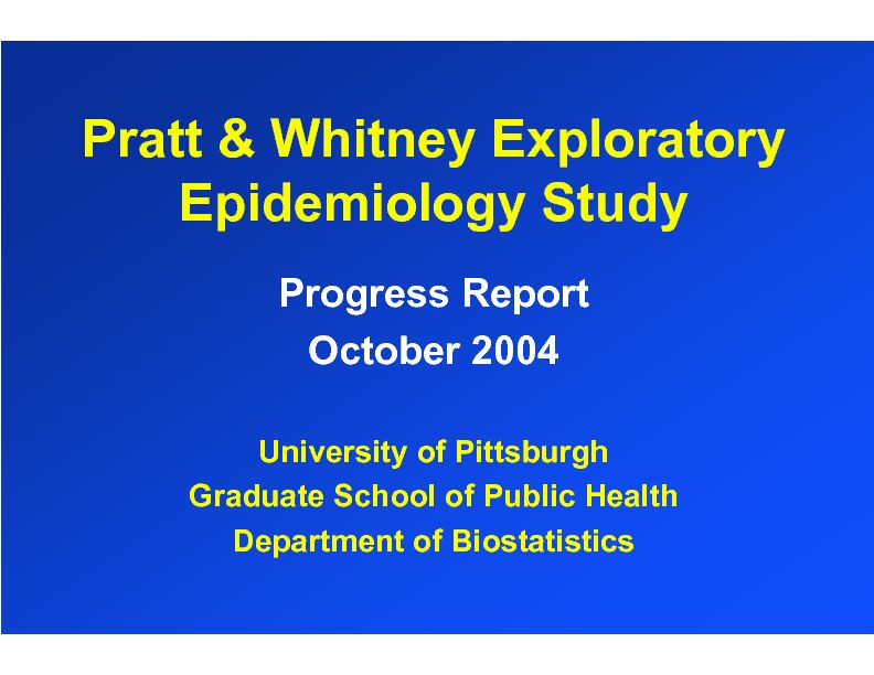 [PDF] Pratt & Whitney Exploratory Epidemiology Study - CTgov