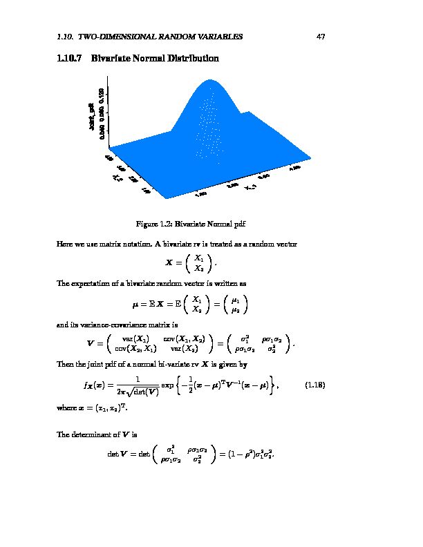 [PDF] 1107 Bivariate Normal Distribution