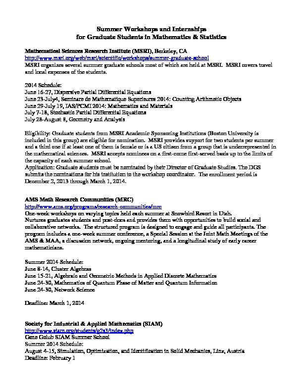 [PDF] AMS Math Research Communities (MRC) - Boston University