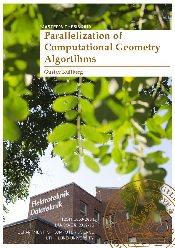 [PDF] Parallelization of Computational Geometry Algortihms