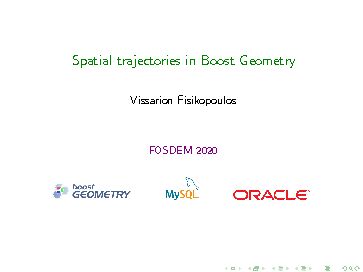 [PDF] Spatial trajectories in Boost Geometry