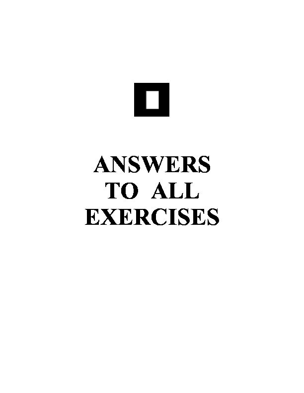 ANSWERS TO ALL EXERCISES - Cengage