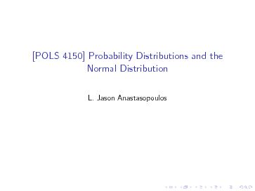 [PDF] [POLS 4150] Probability Distributions and the Normal Distribution