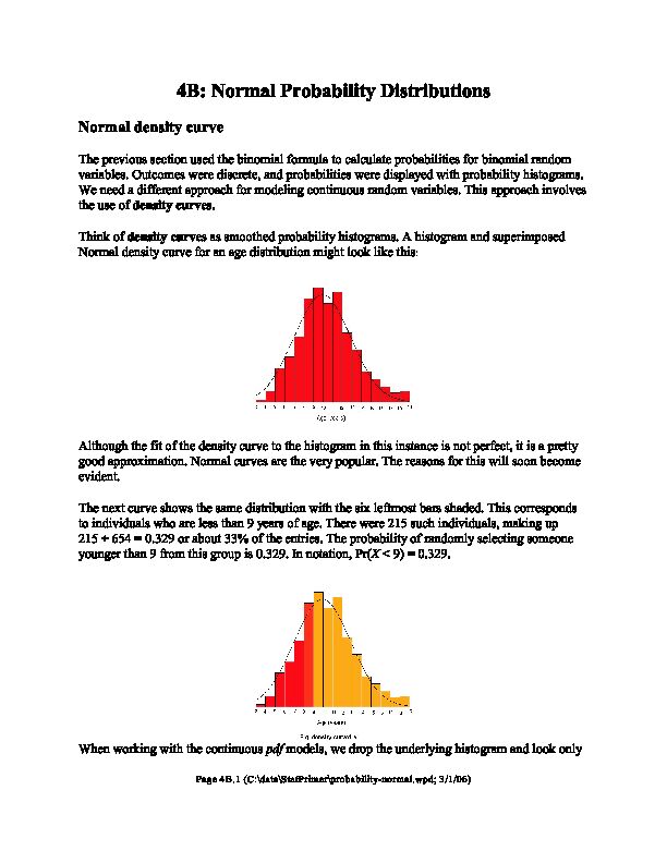 [PDF] 4B: Normal Probability Distributions