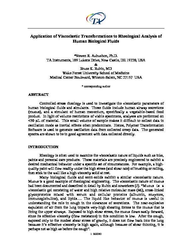 [PDF] Application of Viscoelastic Transformations to  - TA Instruments