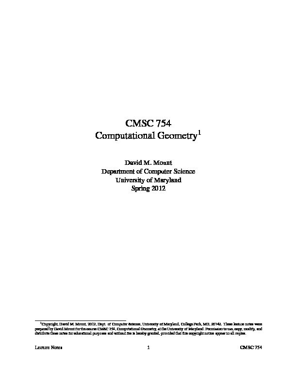 [PDF] CMSC 754 Computational Geometry