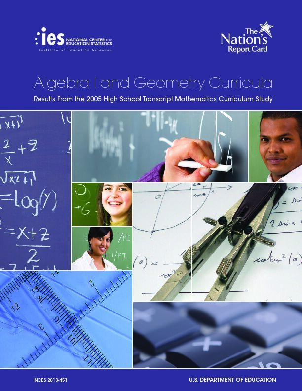 [PDF] Algebra I and Geometry Curricula: Results From the 2005  - ERIC