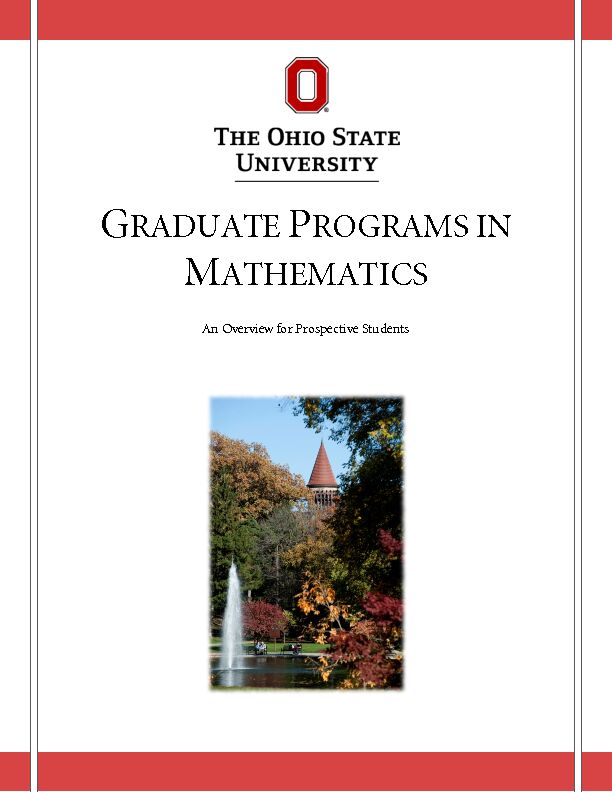 [PDF] GRADUATE PROGRAMS IN MATHEMATICS - OSU Math