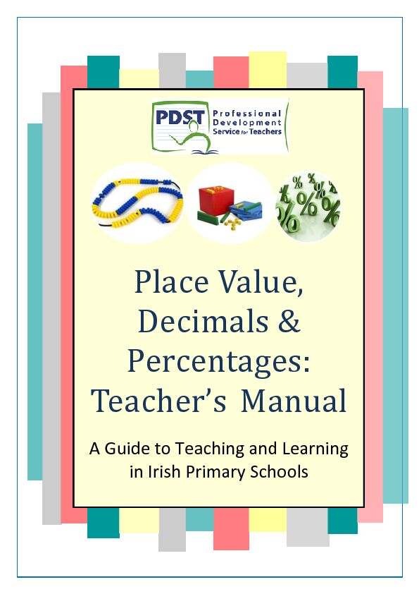 [PDF] A Guide to Teaching Fractions, Percentages and Decimals - PDST