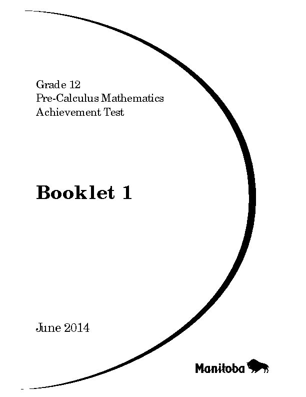 Senior 4 Pre-Calculus Mathematics (40S)
