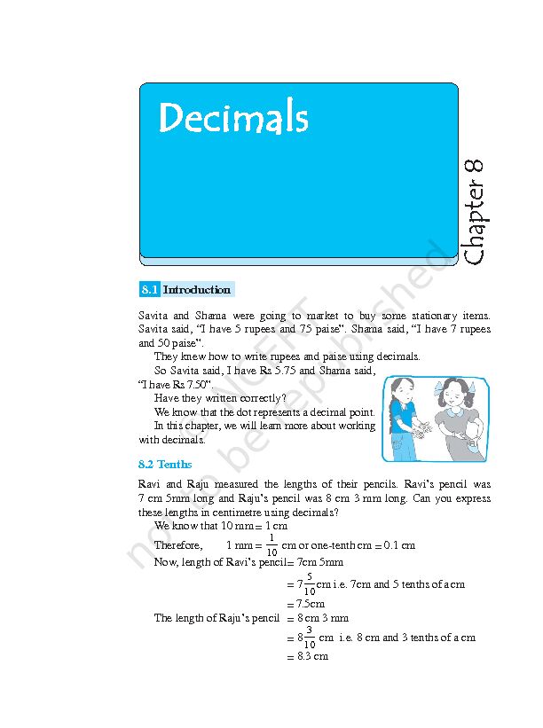 [PDF] Decimals - NCERT