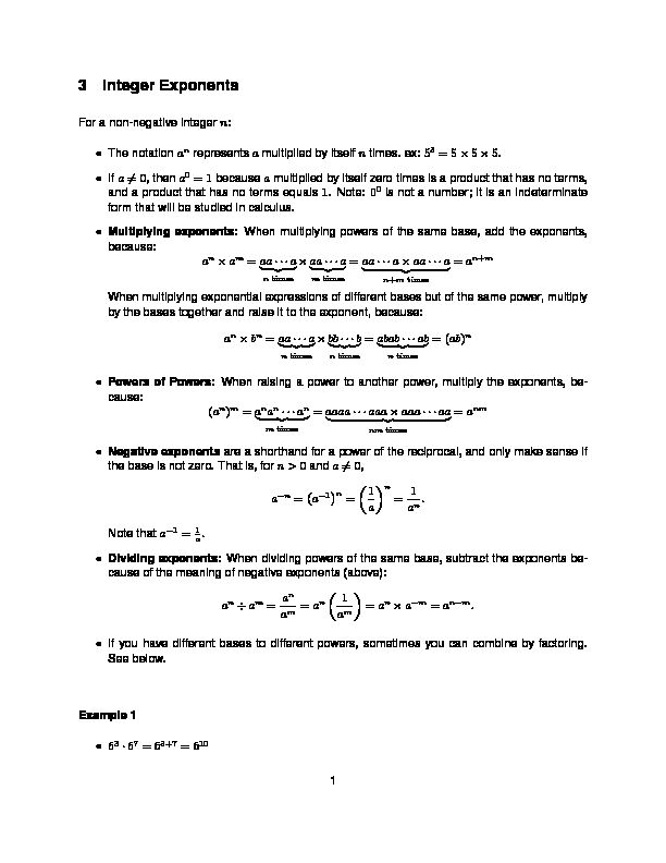 [PDF] 3 Integer Exponents