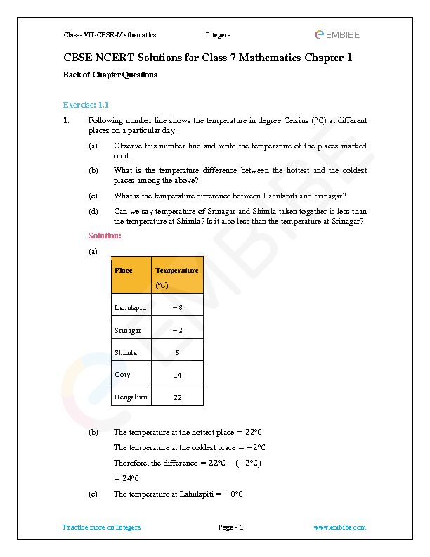 [PDF] CBSE NCERT Solutions for Class 7 Mathematics Chapter 1