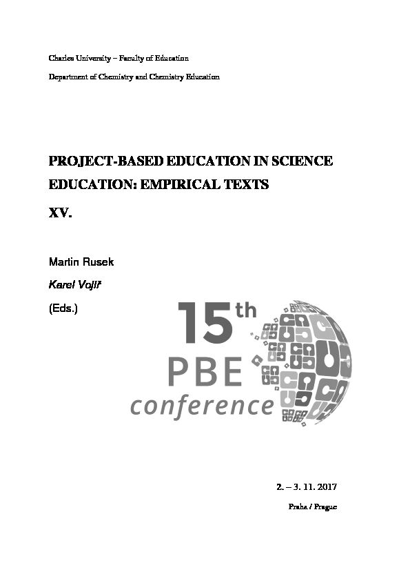 PROJECT-BASED EDUCATION IN SCIENCE EDUCATION