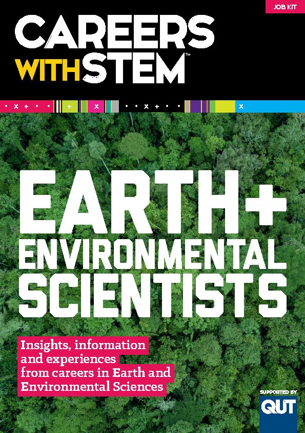 [PDF] Earth and environmental scientists job kit - QUT