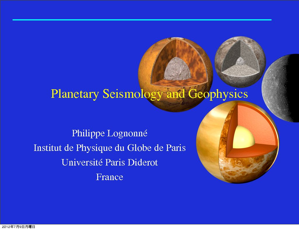 [PDF] Planetary Seismology and Geophysics