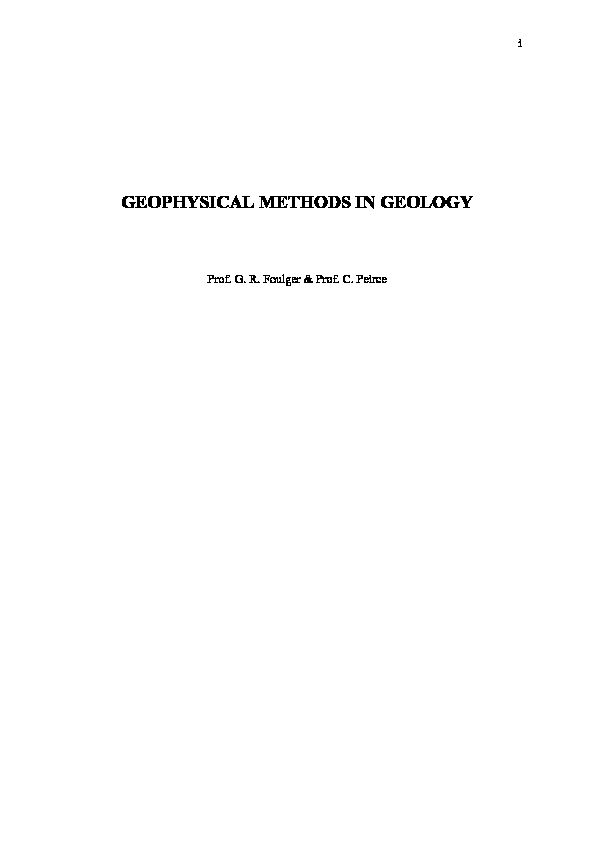 [PDF] GEOPHYSICAL METHODS IN GEOLOGY