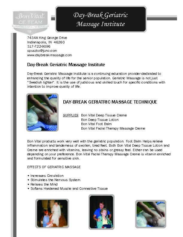 [PDF] Day-Break Geriatric Massage Institute - Bon Vital
