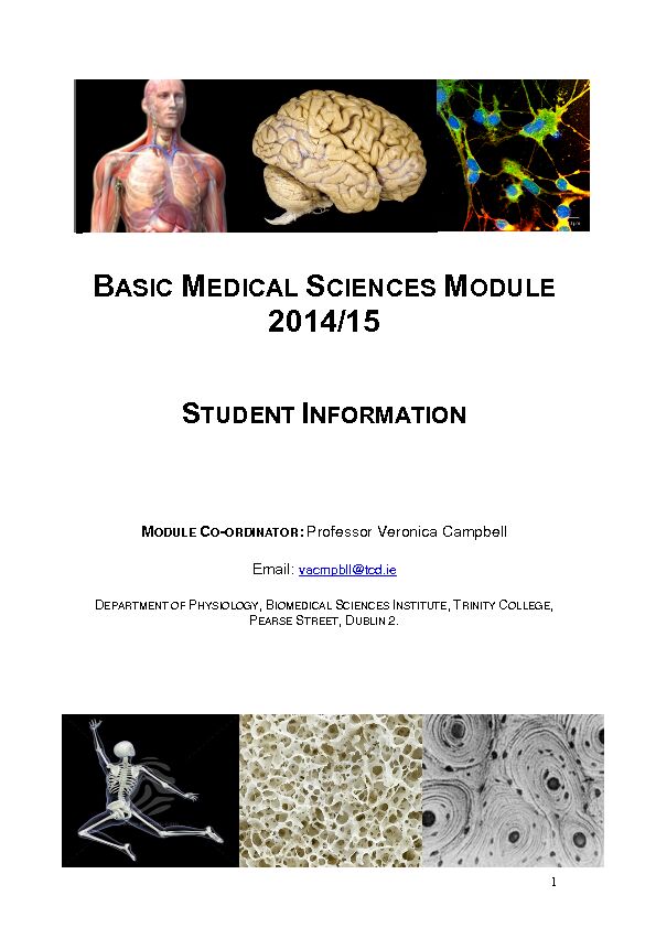 [PDF] BASIC MEDICAL SCIENCES MODULE