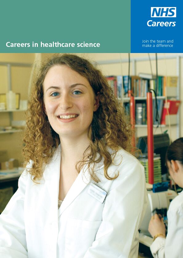 [PDF] Careers in healthcare science