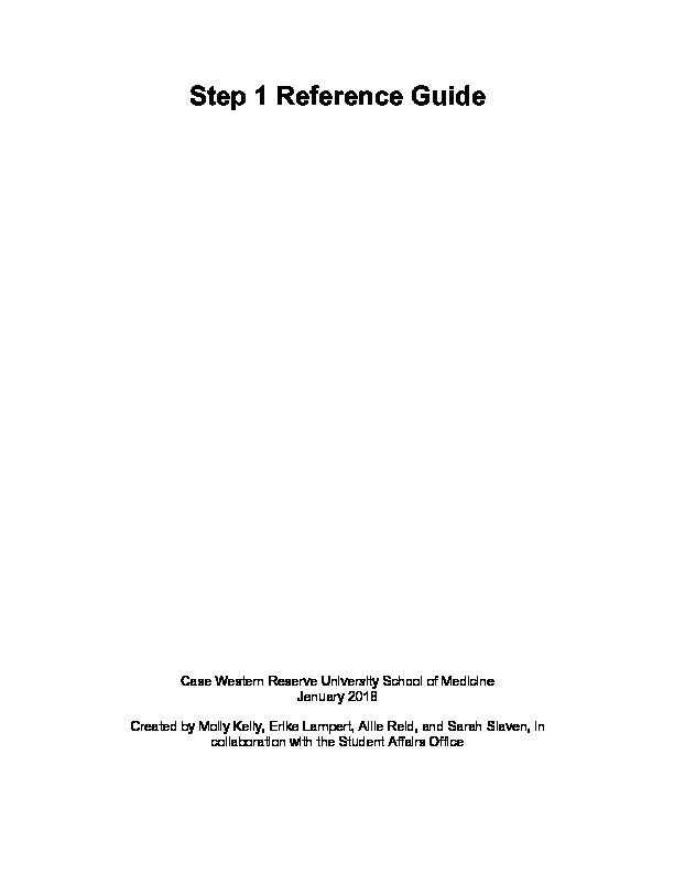 [PDF] CWRU Step 1 Study Guide - Case Western Reserve University