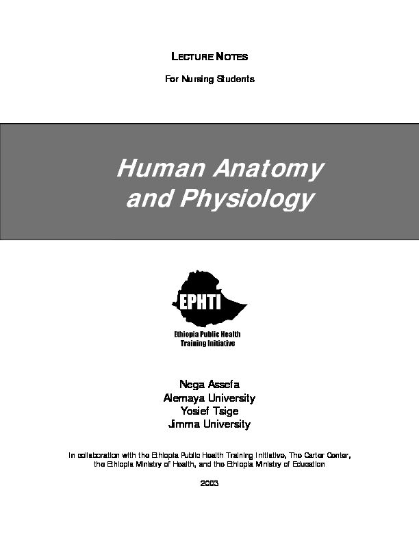 [PDF] Human Anatomy and Physiology - The Carter Center