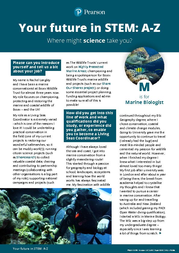 So you think you want to be a marine biologist?  WiseOceans