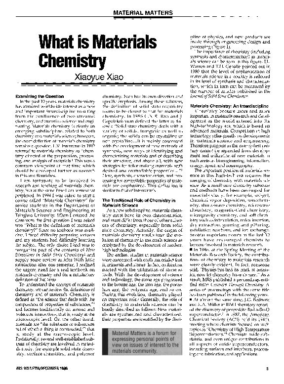 What is Materials Chemistry - Springer