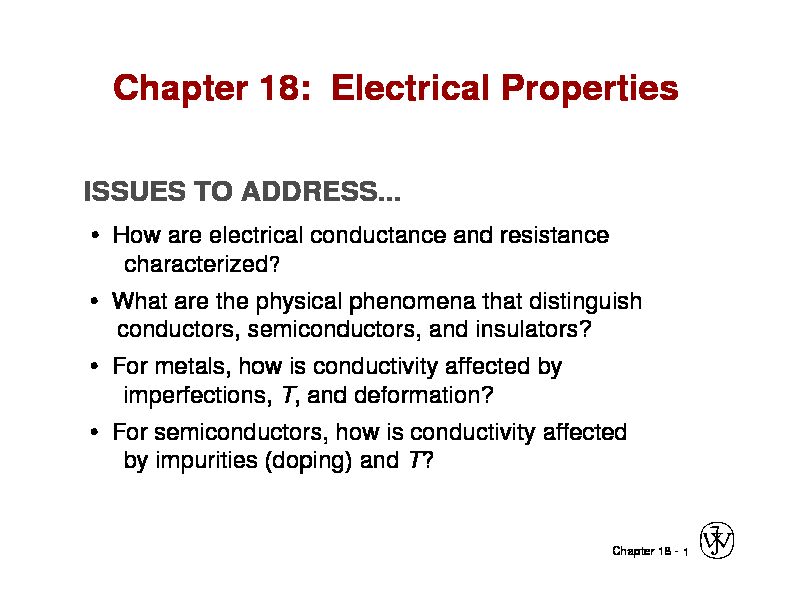 [PDF] Chapter 18: Electrical Properties