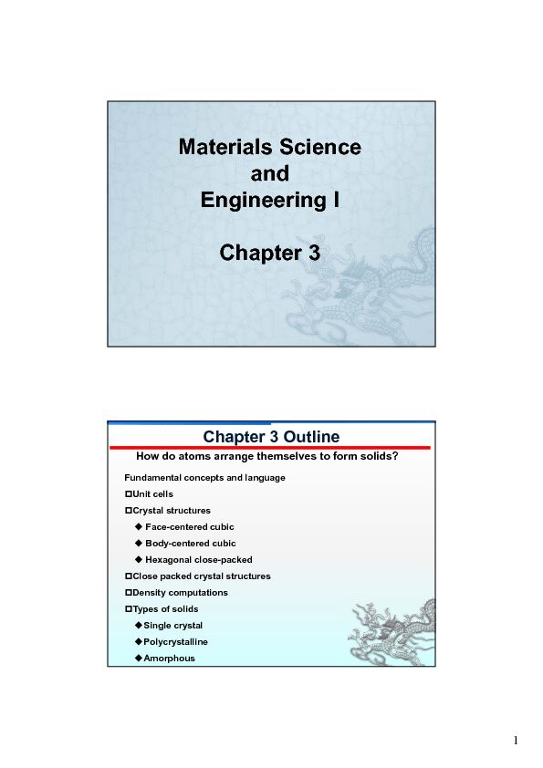 [PDF] Materials Science and Engineering I Chapter 3
