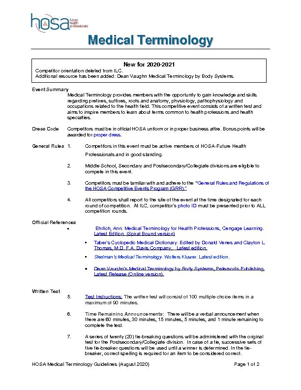 [PDF] Medical Terminology - HOSAorg