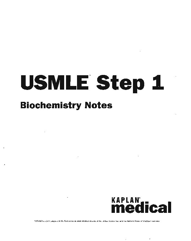 [PDF] Biochemistry Notes