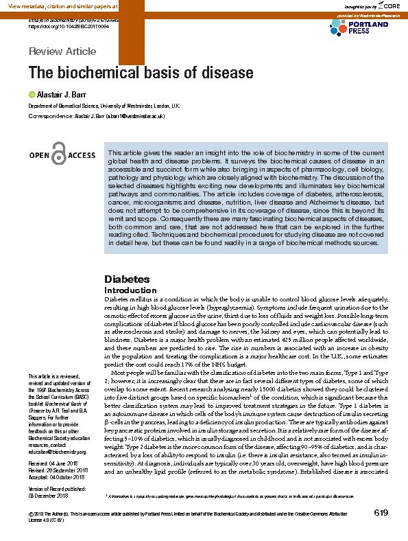 [PDF] The biochemical basis of disease - CORE