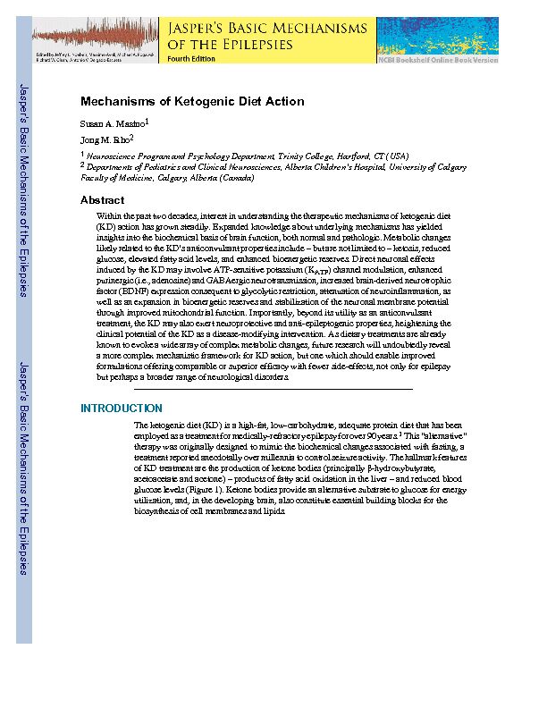 [PDF] Mechanisms of Ketogenic Diet Action - UCSD Cognitive Science
