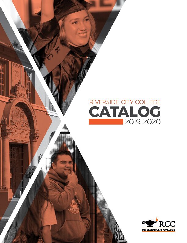 [PDF] Riverside City College Catalog 2019-2020