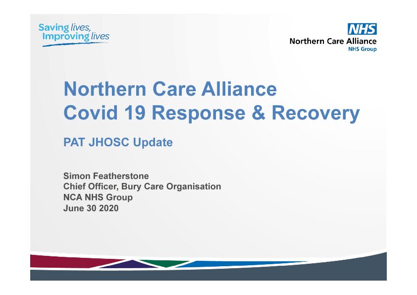 [PDF] Northern Care Alliance Covid 19 Response & Recovery