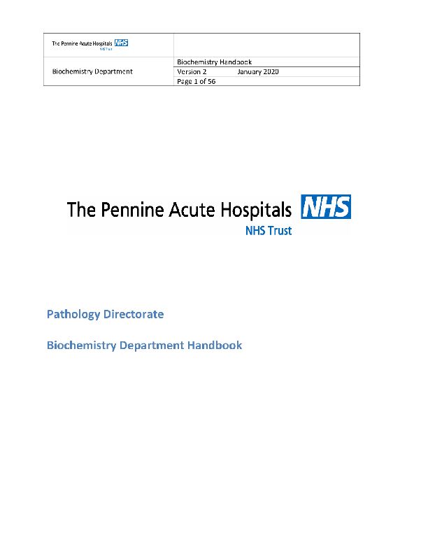 [PDF] The Pennine Acute Hospitals NHS