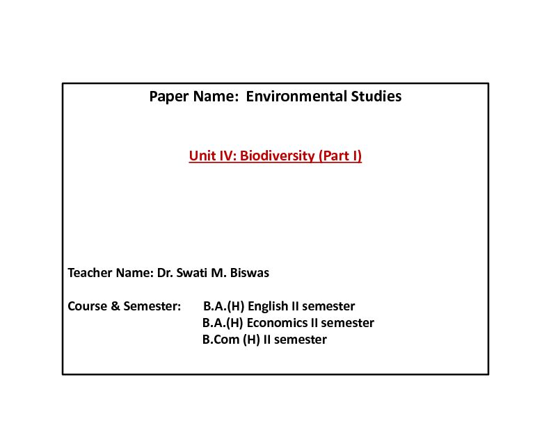 [PDF] Paper Name: Environmental Studies