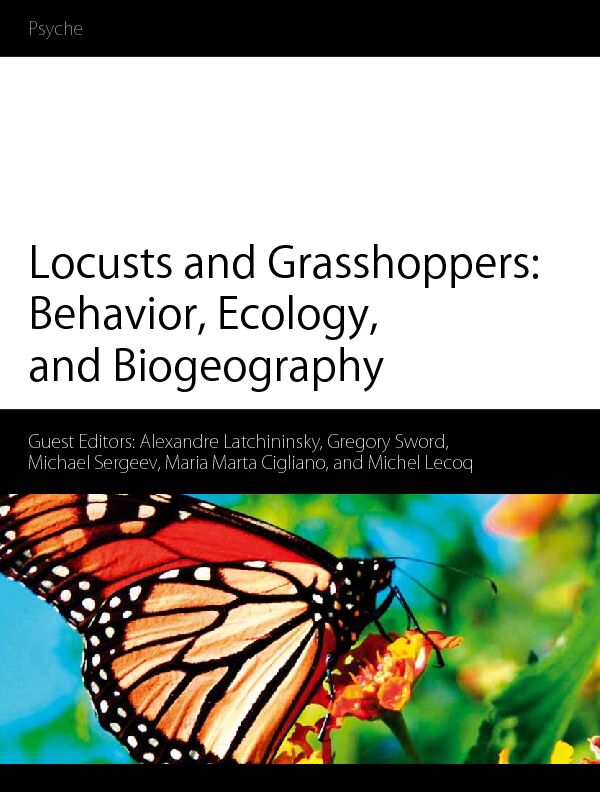 [PDF] Locusts and Grasshoppers: Behavior, Ecology, and Biogeography