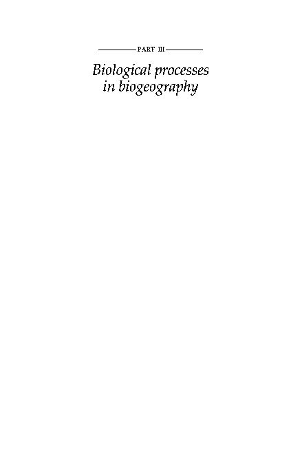 Biological processes in biogeography - Springer