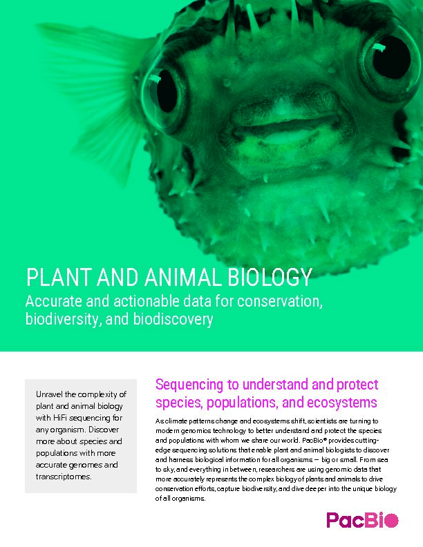 Plant and animal biology brochure - PacBio