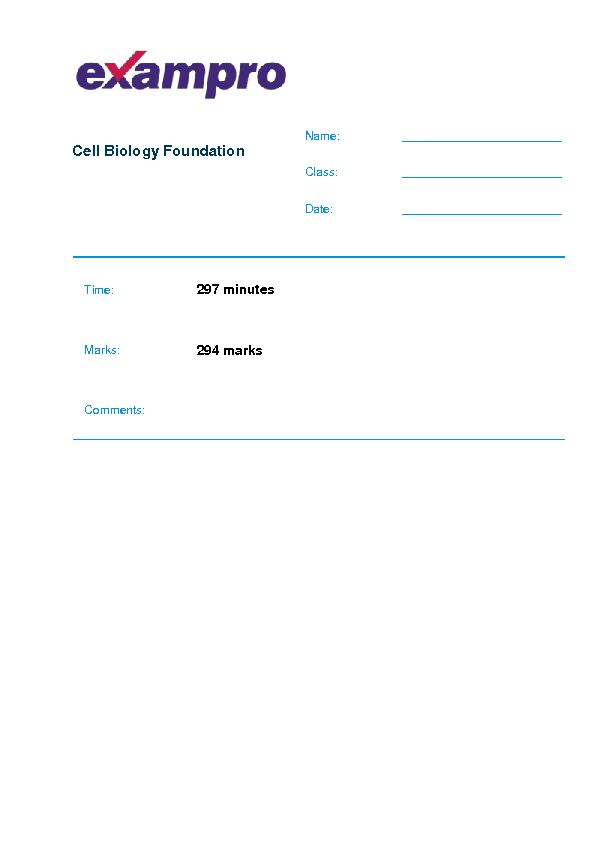 Cell Biology Foundation - AWS