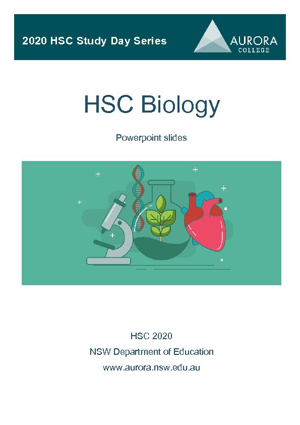 HSC Biology - Education NSW