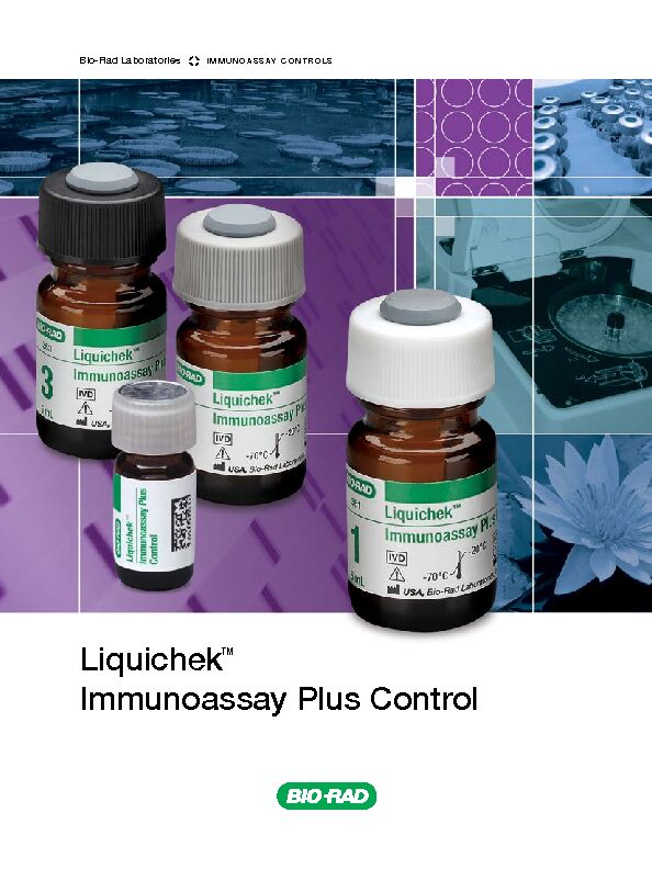 [PDF] Liquichek™ Immunoassay Plus Control - Bio-Rad