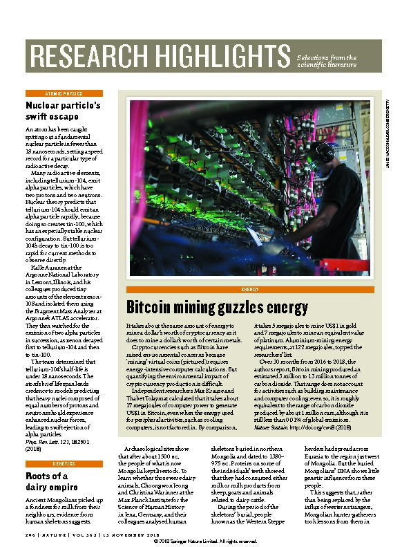 [PDF] Bitcoin mining guzzles energy - Nature