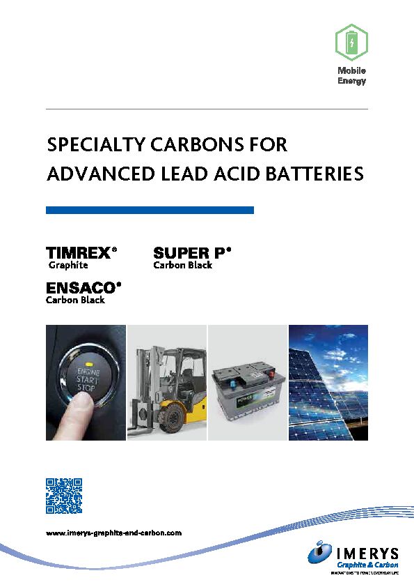 [PDF] SPECIALTY CARBONS FOR ADVANCED LEAD ACID BATTERIES