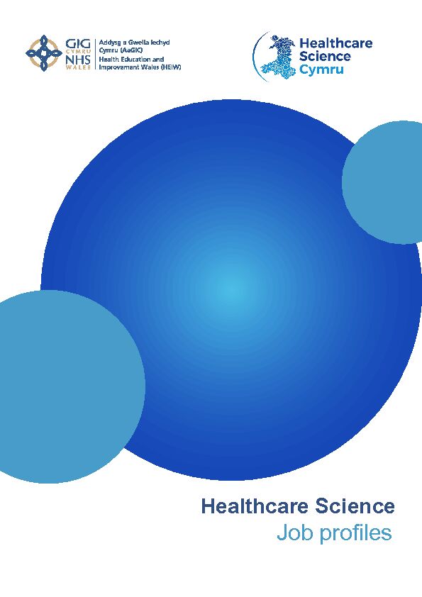 [PDF] Healthcare Science Job Profiles - Careersville