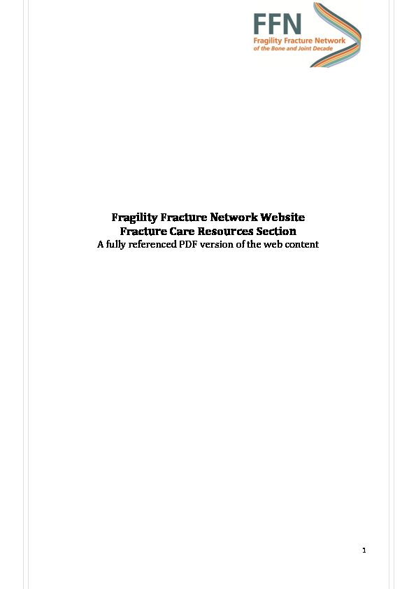 [PDF] Fragility Fracture Network Website Fracture Care Resources Section