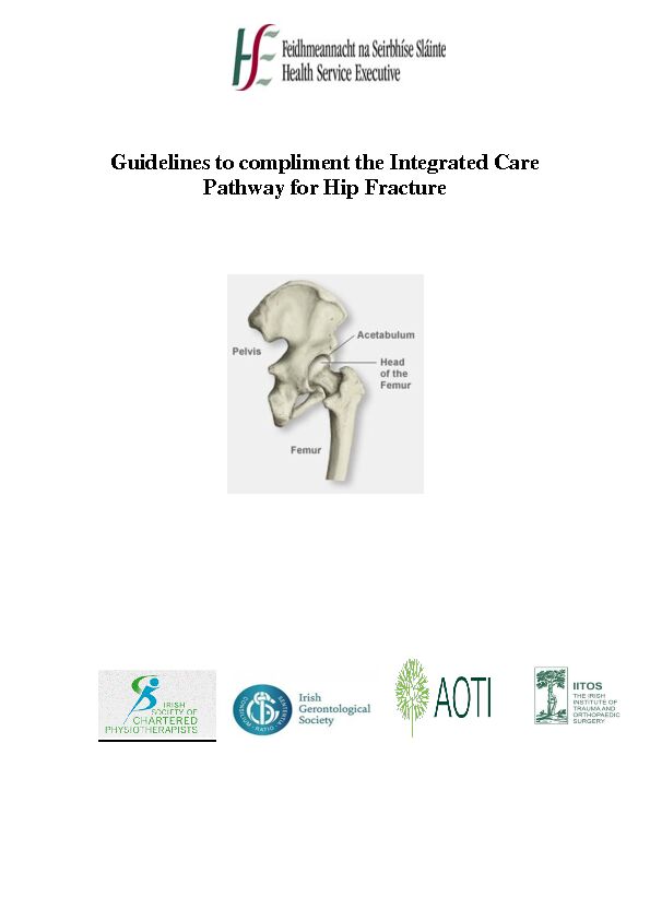 [PDF] Guidelines to compliment the Integrated Care Pathway for Hip  - HSE