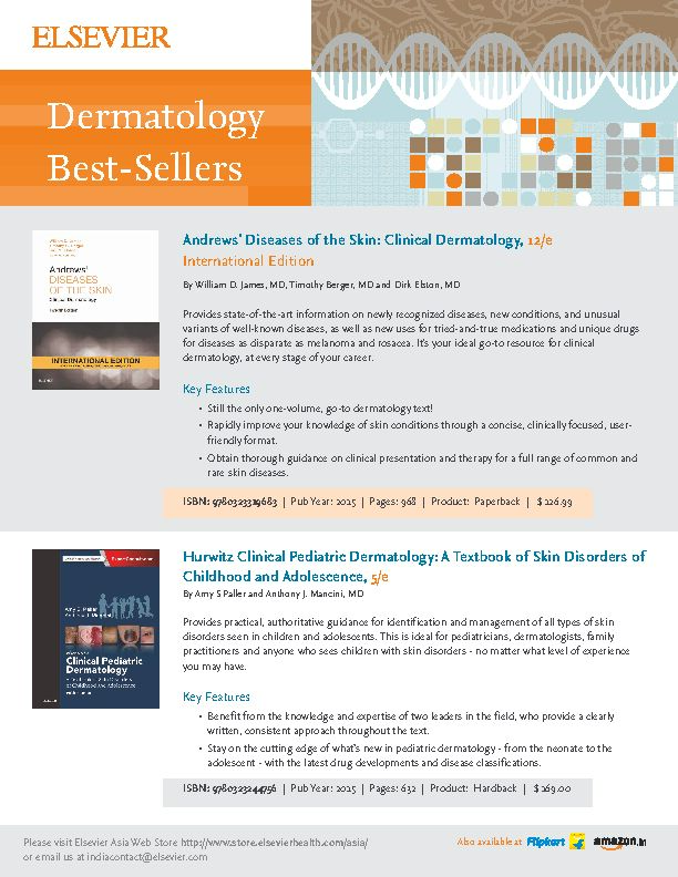 [PDF] Dermatology Best-Sellers - Elsevier